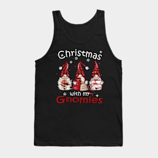 Gnome Family Christmas  Buffalo Plaid Tank Top